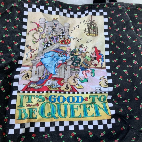 Mary engelbreit t’s good to be queen tote bag - Picture 2 of 3